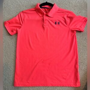 Under Armour orange boys polo shirt size Youth Medium